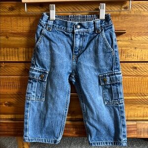 Janie & Jack Toddler Boy Blue Denim Cargo Pants for Kids